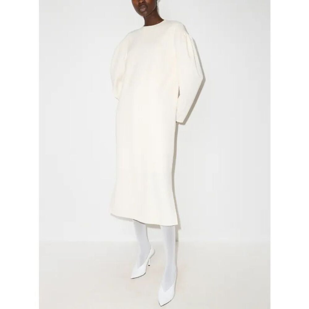 Tibi Dropped Shoulder Puff Sleeve Dress
